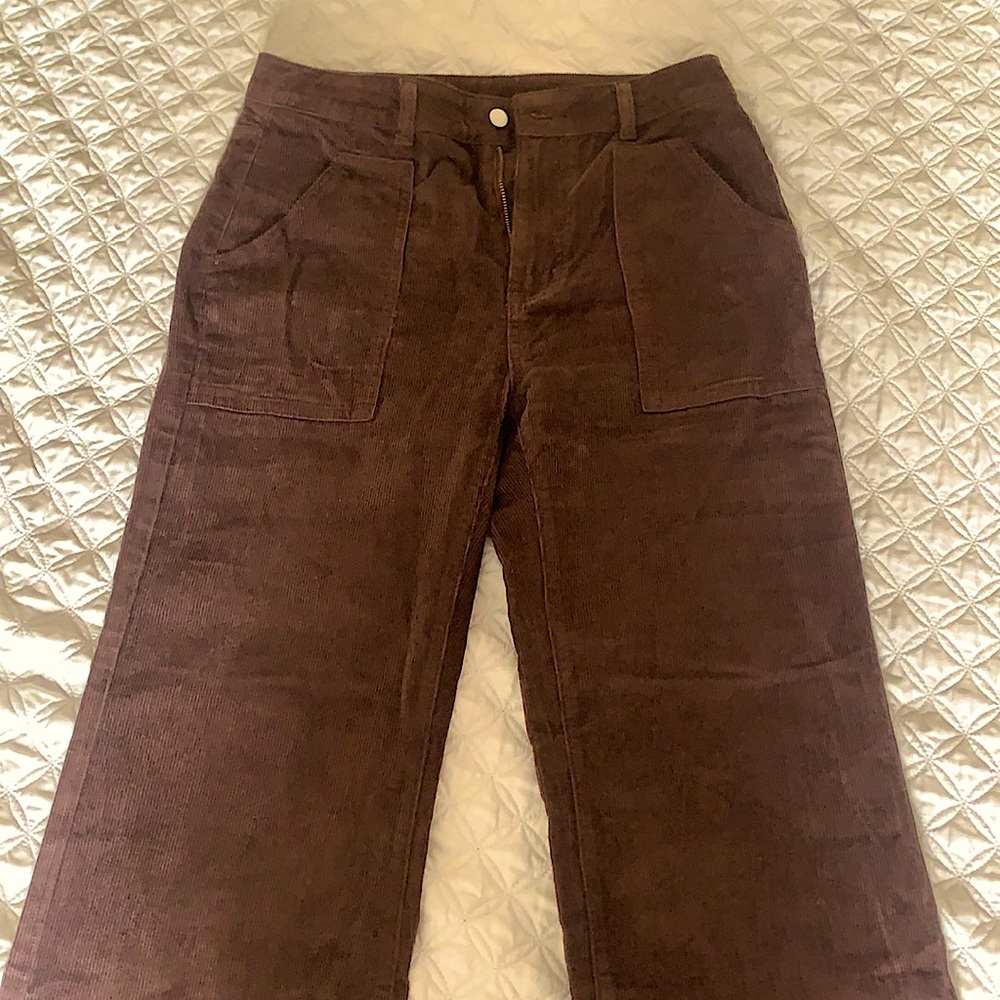 Dark Brown Flared Pants